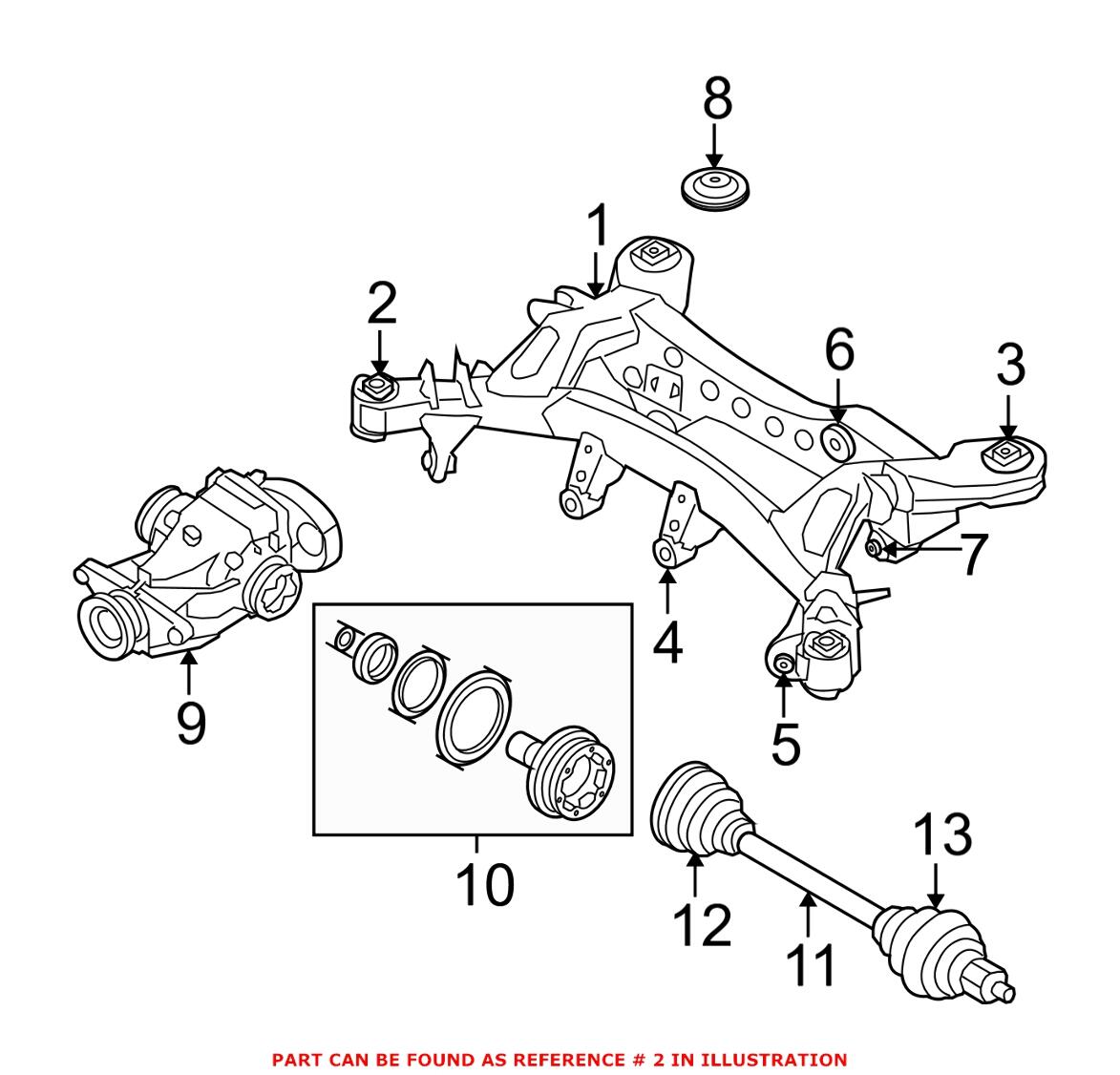 BMW Subframe Bushing - Rear Forward 33312283382